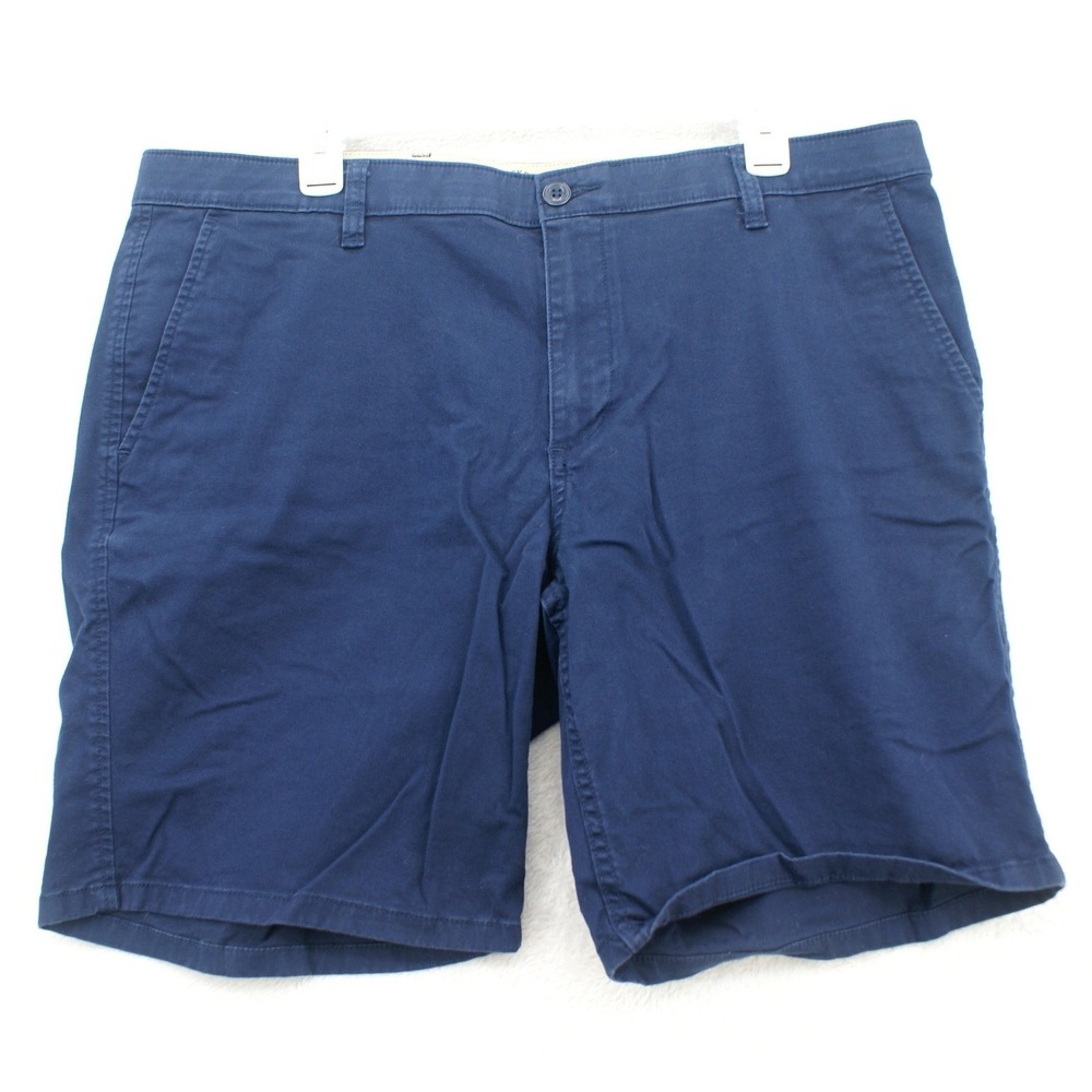 Dockers Mens Ultimate Chino Shorts Navy Blue Flat Front Size 38 69810-0006 - Picture 1 of 10